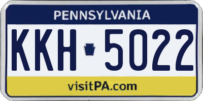 PA license plate KKH5022