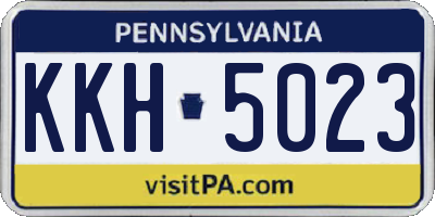 PA license plate KKH5023