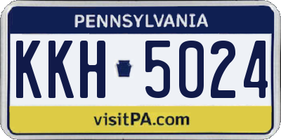 PA license plate KKH5024