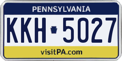 PA license plate KKH5027