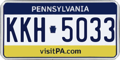 PA license plate KKH5033