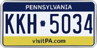 PA license plate KKH5034