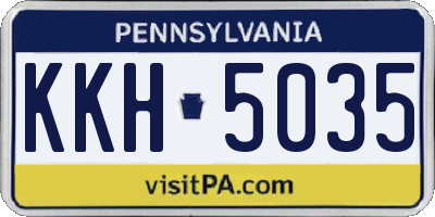 PA license plate KKH5035