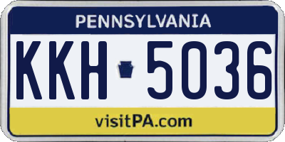 PA license plate KKH5036