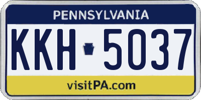 PA license plate KKH5037