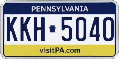 PA license plate KKH5040