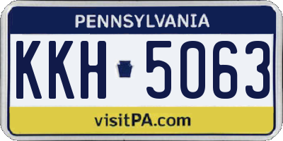 PA license plate KKH5063