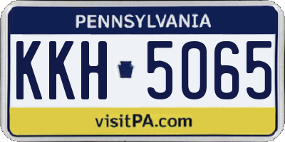 PA license plate KKH5065