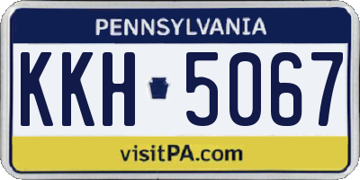 PA license plate KKH5067
