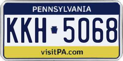 PA license plate KKH5068
