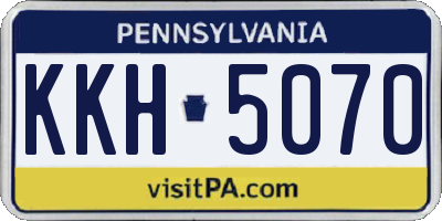 PA license plate KKH5070