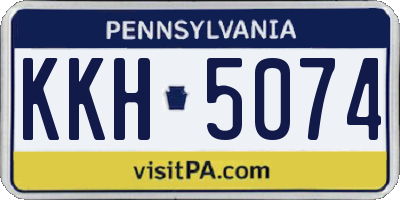PA license plate KKH5074