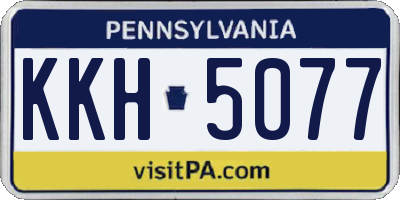PA license plate KKH5077
