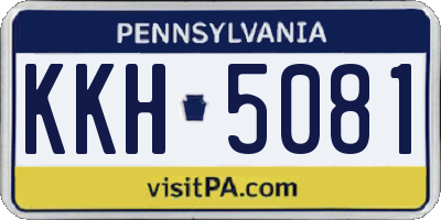 PA license plate KKH5081