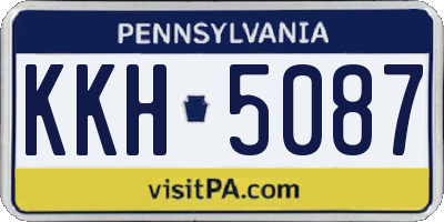 PA license plate KKH5087