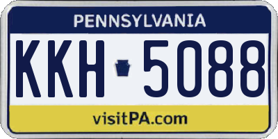 PA license plate KKH5088
