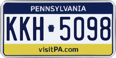 PA license plate KKH5098