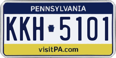 PA license plate KKH5101