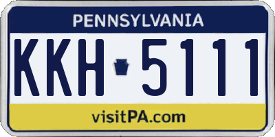 PA license plate KKH5111