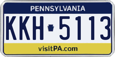 PA license plate KKH5113
