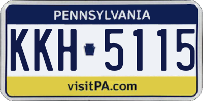 PA license plate KKH5115