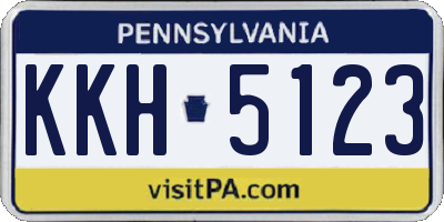 PA license plate KKH5123
