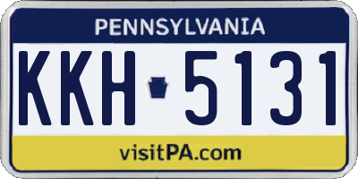 PA license plate KKH5131