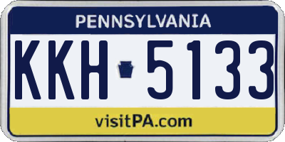 PA license plate KKH5133