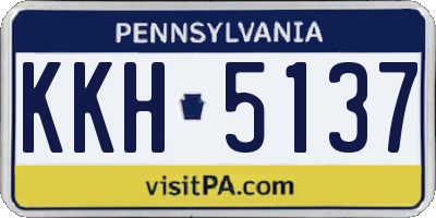 PA license plate KKH5137