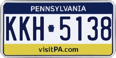 PA license plate KKH5138