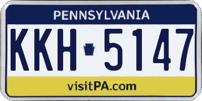 PA license plate KKH5147