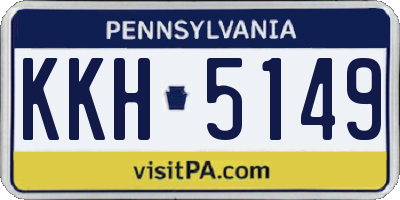 PA license plate KKH5149