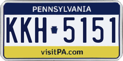 PA license plate KKH5151