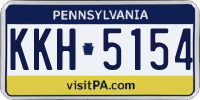 PA license plate KKH5154