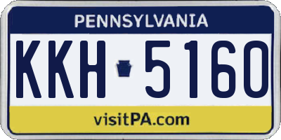 PA license plate KKH5160