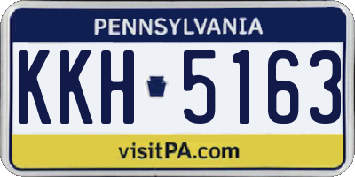 PA license plate KKH5163