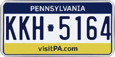 PA license plate KKH5164