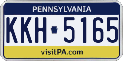 PA license plate KKH5165
