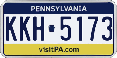 PA license plate KKH5173