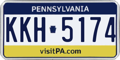 PA license plate KKH5174