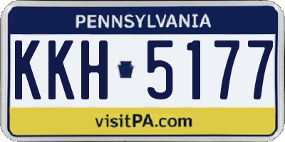 PA license plate KKH5177