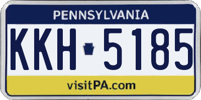 PA license plate KKH5185