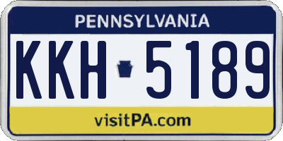 PA license plate KKH5189