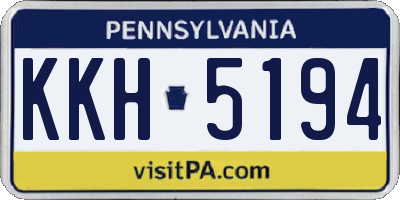 PA license plate KKH5194