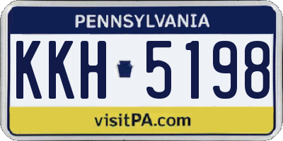 PA license plate KKH5198