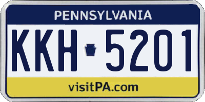 PA license plate KKH5201