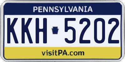 PA license plate KKH5202