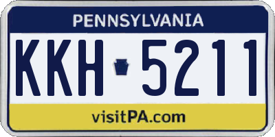 PA license plate KKH5211