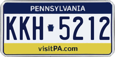 PA license plate KKH5212