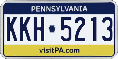 PA license plate KKH5213